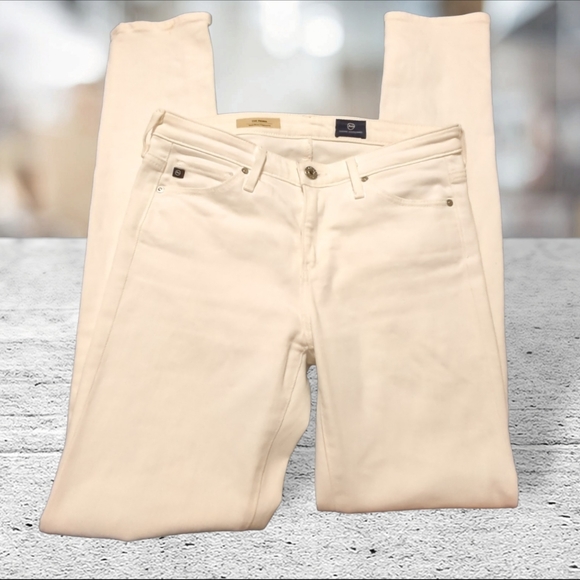 AG Adriano Goldschmied the prima Midrise cigarette white jeans size 25R. - Picture 7 of 14